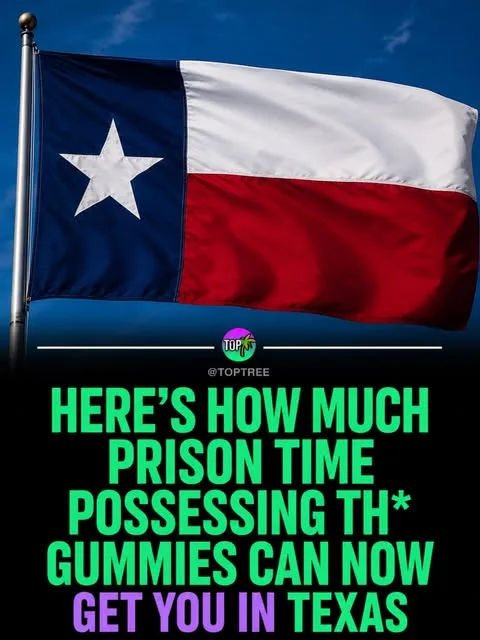 How much prison time possesing THC gummies can now get you in Texas