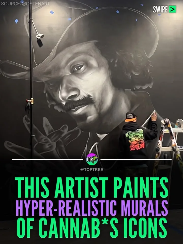 Hyper Real Artist paints Cannab*s Icons