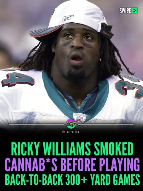 Ricky Williams smoked cannab*s before playing back to back 300+ yard games