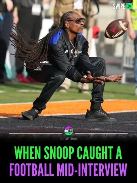 When Snoop caught a football mid-interview